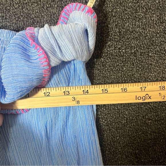 Lilly Pulitzer Blue One Shoulder Ruffled Dress, Women’s Small - Picture 9 of 9